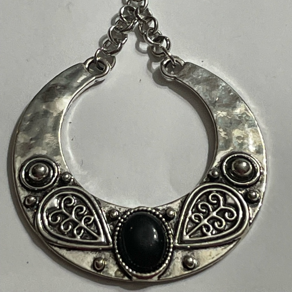 New Silver and Black Onyx Drip Earrings